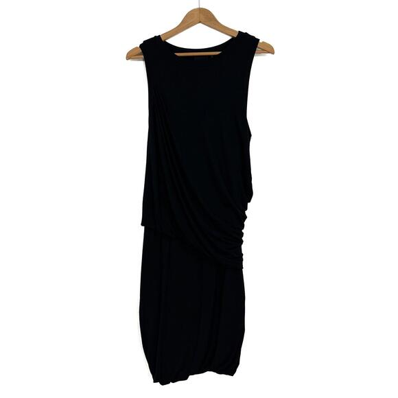 Heather By Bordeaux Dresses & Skirts - Heather by Bordeaux Women’s Size P Small Black Fitted Ruched Jersey Tank Dress